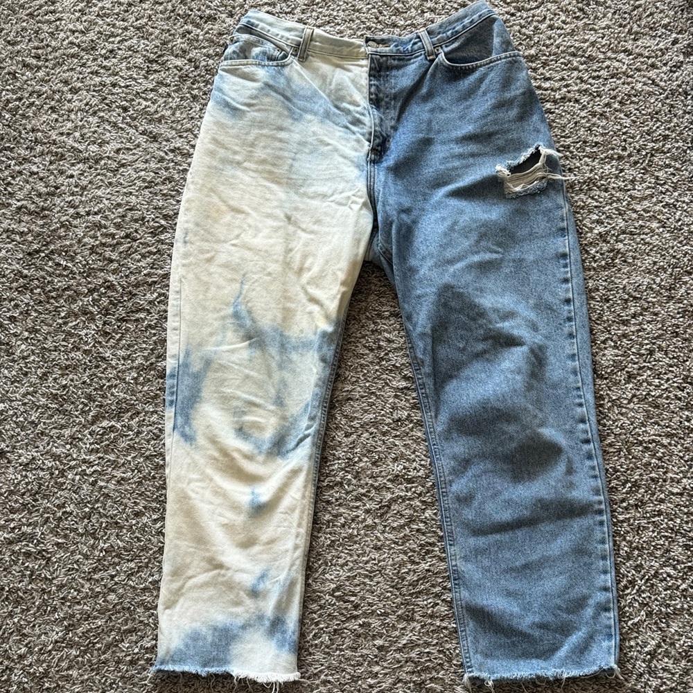 Ralph Lauren Two-Tone Blue Women’s Jeans - Half Light Wash, Half Medium Wash